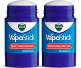 Vicks VapoStick, Solid Balm, No Mess, Soothing Non-Medicated Vicks Vapors, Easy-To-Use No-Touch Applicator, Quick Dry, Lightweight Skin Feel, 1.25oz x 2