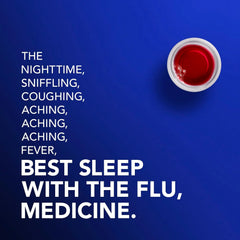 Vicks DayQuil & NyQuil Intense Flu Liquid, Value Pack, Over-the-Counter, Multi-Symptom, Powerful Relief for Body Aches, Fever, Headache, Sore Throat, and Cough, 6 Hour Relief, Cherry Flavor, 12 FL OZ