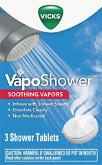Vicks VapoShower, Shower Tablet, Shower Bomb, Aromatherapy Vapors, Eucaplytus & Menthol, Soothing Non-medicated Vapor Steam, 3ct