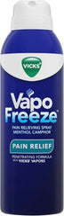 Vicks VapoFreeze Menthol Pain Relieving Spray 3oz, for Muscles & Joint Pain Associated with Arthritis, Simple Backaches, Strains, Sprains, Bruises, Vicks Vapors, Penetrating Formula