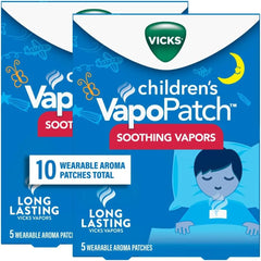 Vicks Children's VapoPatch, Wearable Mess-Free Aroma Patch, Soothing & Comforting Non-Medicated Vicks Vapors, for Children Ages 6+, 5ct - Pack of 24