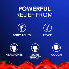 Vicks DayQuil & NyQuil Intense Flu Liquid, Value Pack, Over-the-Counter, Multi-Symptom, Powerful Relief for Body Aches, Fever, Headache, Sore Throat, and Cough, 6 Hour Relief, Cherry Flavor, 12 FL OZ