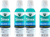 VICKS Sinex Saline Extra Strength Nasal Spray,3X Concentrated* Drug Free Ultra Fine Mist,Instantly Clears Mucus,Ultra Concentrated to Clear Congestion Fast, Safe For Daily Use 5 OZ,2 Count (Pack of 2)