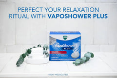 Vicks, VapoShower Plus, Shower Steamers, Eucalyptus Shower Steamer & Menthol Scent, Clean Dissolving Vapor Shower Tablets, Aromatherapy Shower Steamer & Shower Bombs, 12 Count (Pack of 6)