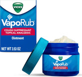 Vicks VapoRub Original Cough Suppressant Topical Analgesic Ointment 3.53 oz, Best used for relief from cold symptoms, aches, and pains