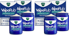 Vicks VapoRub Advanced Plus, Powerful Cough Suppressant, Topical Chest Rub & Analgesic Ointment, Medicated Vapors, Fast Cough Relief, 2.82oz x 2 (Pack of 2)