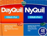 Vicks DayQuil and NyQuil Combo Pack, Cold & Flu Medicine, Powerful Multi-Symptom Daytime and Nighttime Relief For Headache, Fever, Sore Throat, Cough, 48 Count, 32 DayQuil and 16 NyQuil Liquicaps