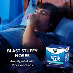 Vicks VapoPads Plus with Intense Cold Blasting Menthol - Vapor Pads Refill for Vicks Humidifiers and Steam Inhalers, Scent Pads for Congestion Relief, 20-Pack, Box Color May Vary