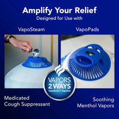Vicks Warm Steam Vaporizer & Humidifier 1.5 Gallon Tank for Small and Medium Rooms, Night Light, Works with VapoPads and VapoSteam