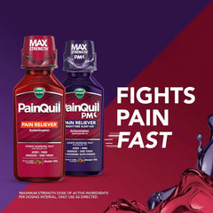 Vicks PainQuil & PainQuil PM Pain Relief Liquid, 1000mg Acetaminophen, 2x12 oz