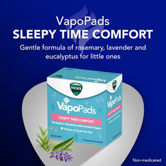 Vicks VapoPads Sleepy Time Comfort - Vapor Pads Refill for Vicks Humidifiers and Steam Inhalers - Rosemary, Lavender, and Eucalyptus, 20-Pack, Box Color May Vary