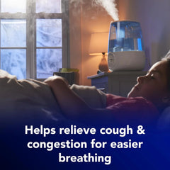 Vicks Filter-Free Ultrasonic Humidifier, Recommended by Pediatricians, 1.2 Gal Ultrasonic Cool Mist Humidifiers for Bedrooms & Kids Rooms, Works with Vicks VapoPads