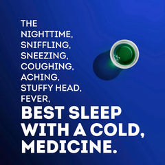 Vicks NyQuil SEVERE Cold and Flu Relief Liquid Medicine, Maximum Strength, 9-Symptom Nighttime Relief For Headache, Fever, Sore Throat, Nasal Congestion, Sinus Pressure, Runny Nose, Cough, 8 FL OZ
