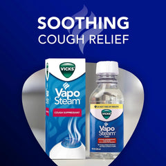 Vicks VapoSteam Medicated Liquid Camphor Cough Suppressant, VapoSteam Liquid for Humidifiers, Helps Relieve Coughing, Compatible Humidifiers & Vaporizers, 8 Oz