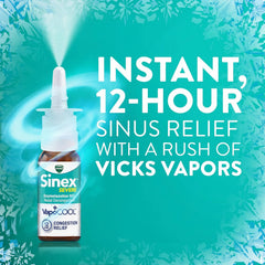 Vicks Sinex Severe Nasal Spray with VapoCOOL, Soothing Vapors,Decongestant Medicine,Relief from Stuffy Nose Due to Cold or Allergy & Nasal Congestion,Sinus Pressure Relief,265 Sprays (Pack of 2)