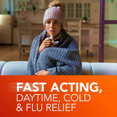 Vicks DayQuil SEVERE Cold & Flu Relief Liquid Medicine, Maximum Strength 9-Symptom Non-Drowsy Daytime Relief for Headache, Fever, Sore Throat, Minor Aches and Pains, Chest Congestion, Stuffy Nose, Nasal Congestion, Sinus Pressure, and Cough, 12 FL OZ