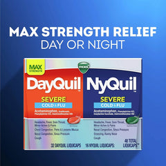 Vicks DayQuil & Nyquil Severe Cold, Flu & Congestion Medicine, 24 Count