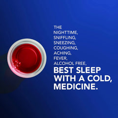 Vicks NyQuil, Alcohol Free, Cough, Cold & Flu Relief, Sore Throat, Fever & Congestion Relief, Berry, 12 Fl Oz