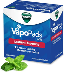 Vicks VapoPads with Original Menthol Formula - Vapor Pads Refill for Vicks Humidifiers and Steam Inhalers, Scent Pads for Congestion Relief, 20-Pack, Box Color May Vary