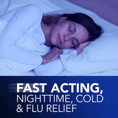 Vicks Nyquil Cold and Flu Nighttime Relief Liquid Capsules, 16 Count (Pack of 2)