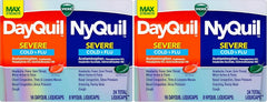 Vicks DayQuil & Nyquil Severe Cold,Flu & Congestion Medicine,24 Count (Pack of 2)
