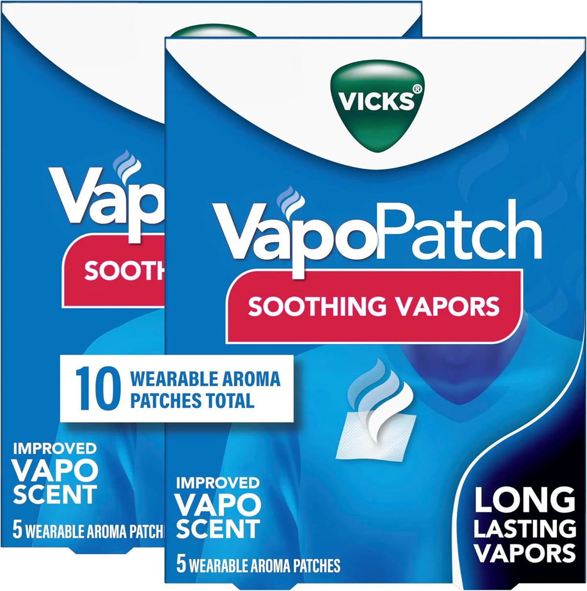 Vicks VapoPatch, Wearable Mess-Free Aroma Patch, Soothing & Comforting Non-Medicated Vicks Vapors, for Adults & Children Ages 6+, 5ct (24 Pack)