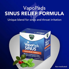 Vicks VapoPads Sinus Relief Formula - Vapor Pads Refill Humidifiers and Steam Inhalers, Scent Pads for Sinus Congestion and Throat Irritation, 40-Pack, Box Color May Vary