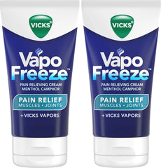Vicks VapoFreeze Menthol Pain Relieving Cream 3oz, for Muscles & Joint Pain Associated with Arthritis, Simple Backaches, Strains, Sprains, Bruises, Vapors, Penetrating Formula (Pack of 2)